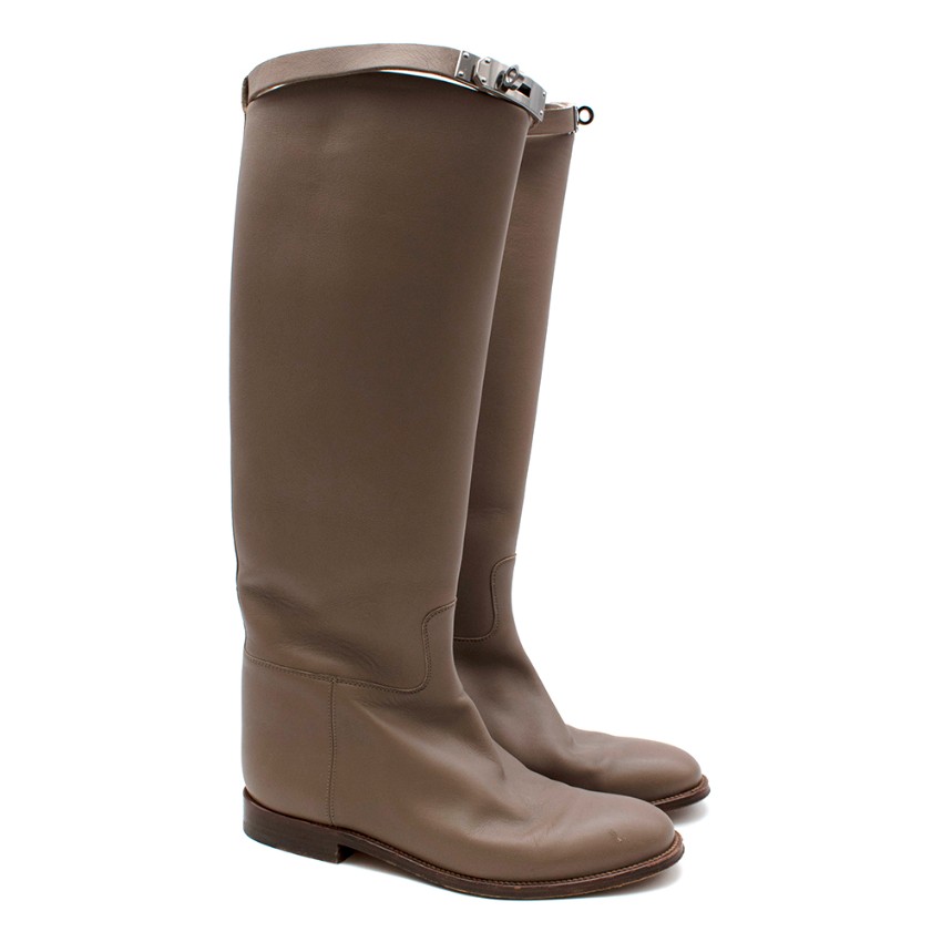 Hermes Etoupe Kelly Riding Boots223012 