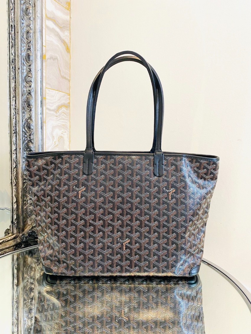 goyard tote bag black