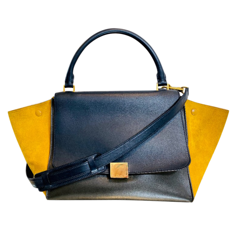 mustard yellow suede bag