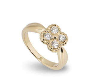 Van Cleef & Arpels Diamond Set Alhambra Ring