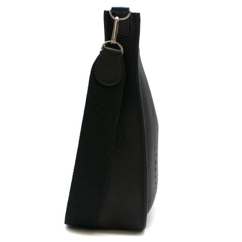 Hermes Black Togo Leather Evelyne Iii Pm Bag Phw | HEWI