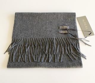 N.Peal Elephant Grey cashmere scarf