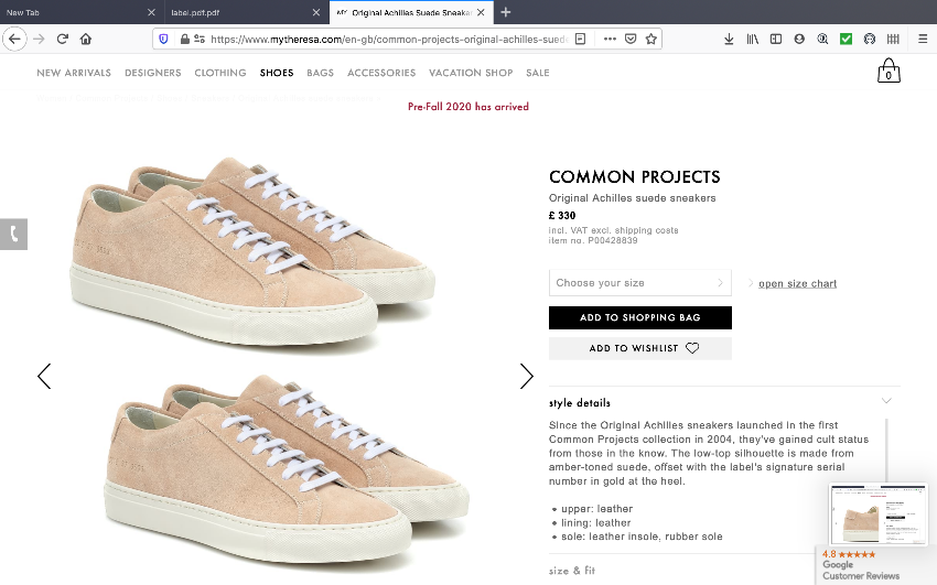 common projects official website