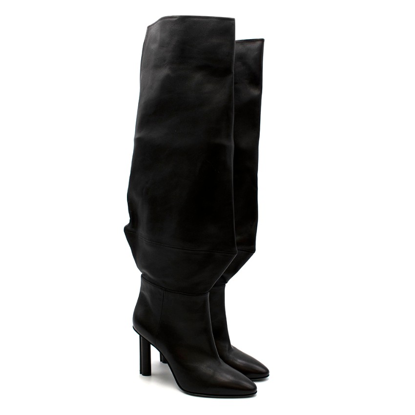 black stiletto knee boots