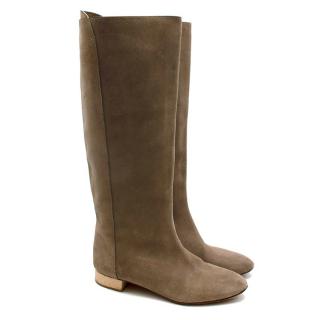 Chloe Taupe Suede Knee Boots
