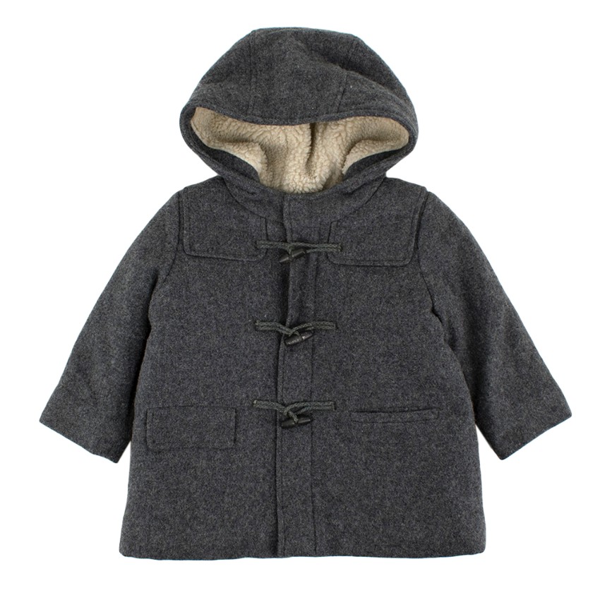 Bonpoint Kid's Grey Wool Duffle coat