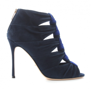 Sergio Rossi Bi-Colour Knotted Suede Booties