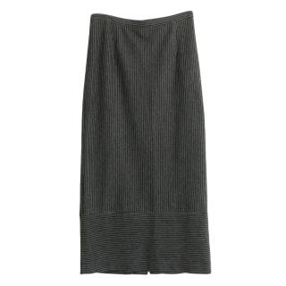 Tibi Grey Pinstripe Skirt