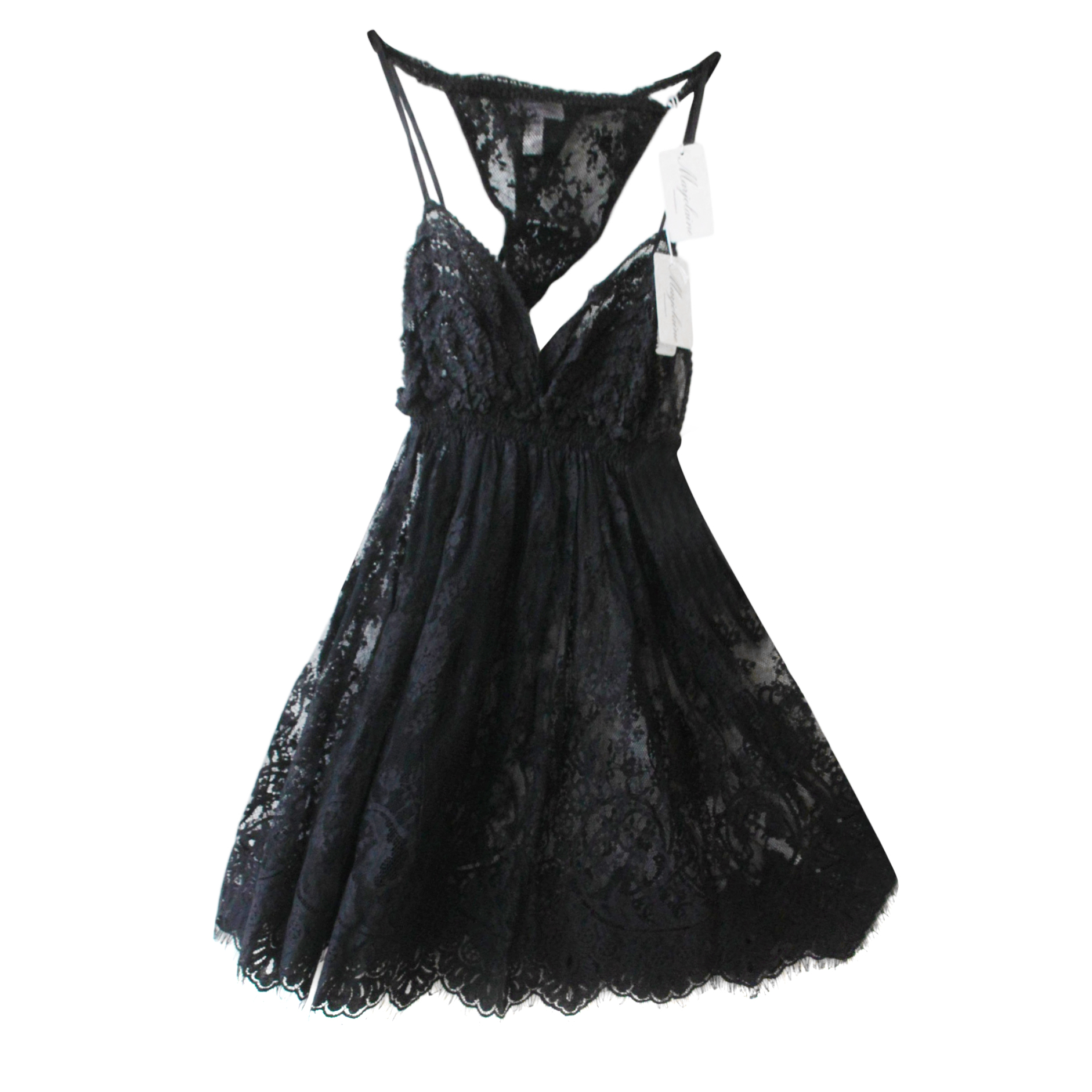 black lace babydoll dress