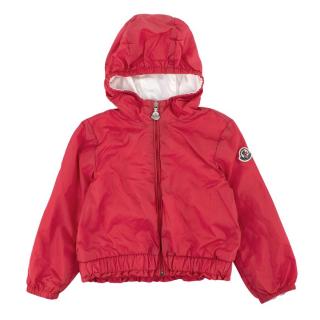 Moncler Dark Pink Hooded Kids Jacket 