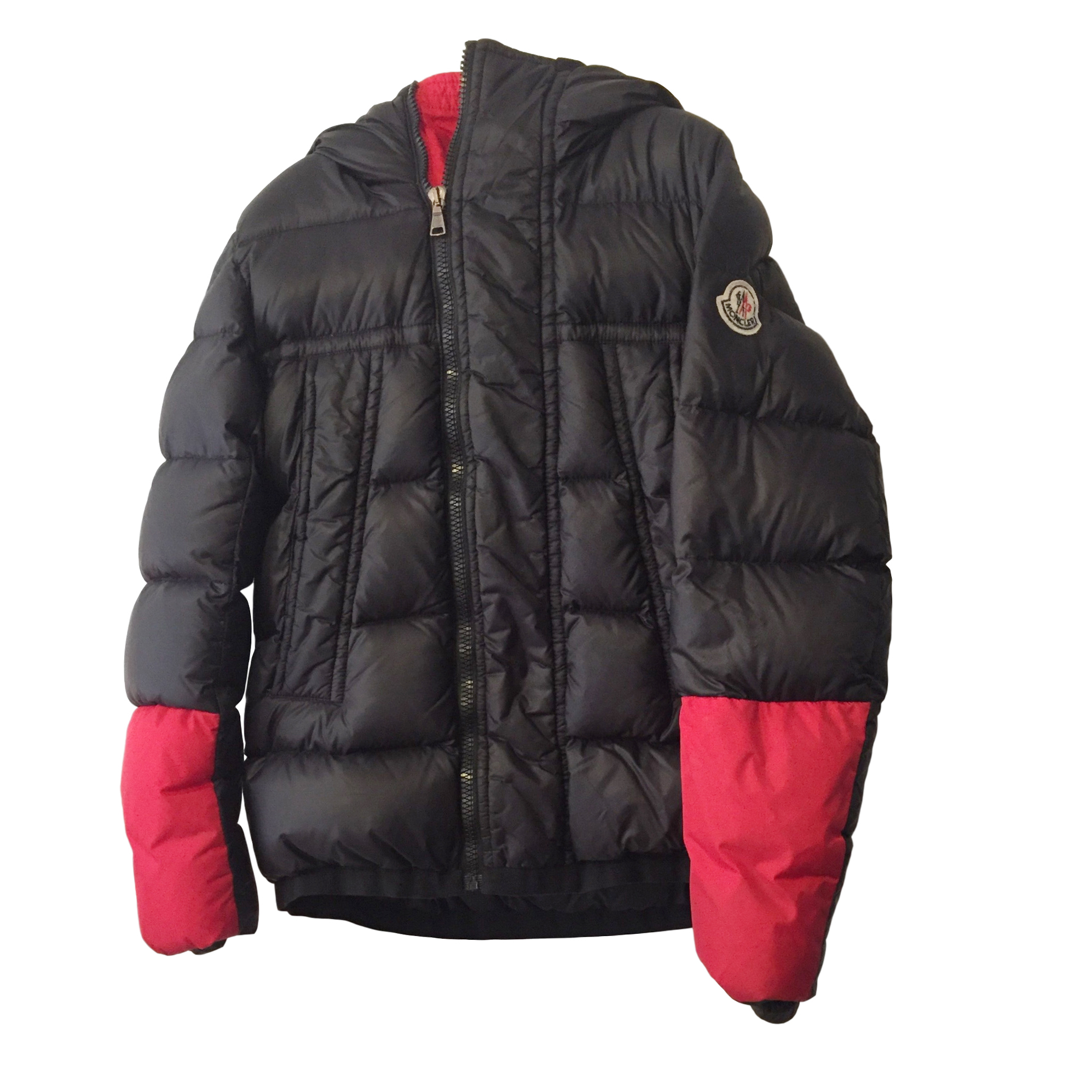 moncler red black jacket