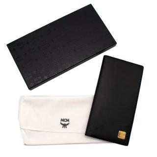 MCM Black Leather Large Bifold Wallet 