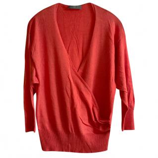 McQ by Alexander McQueen Wool Blend Crossover Knit Top