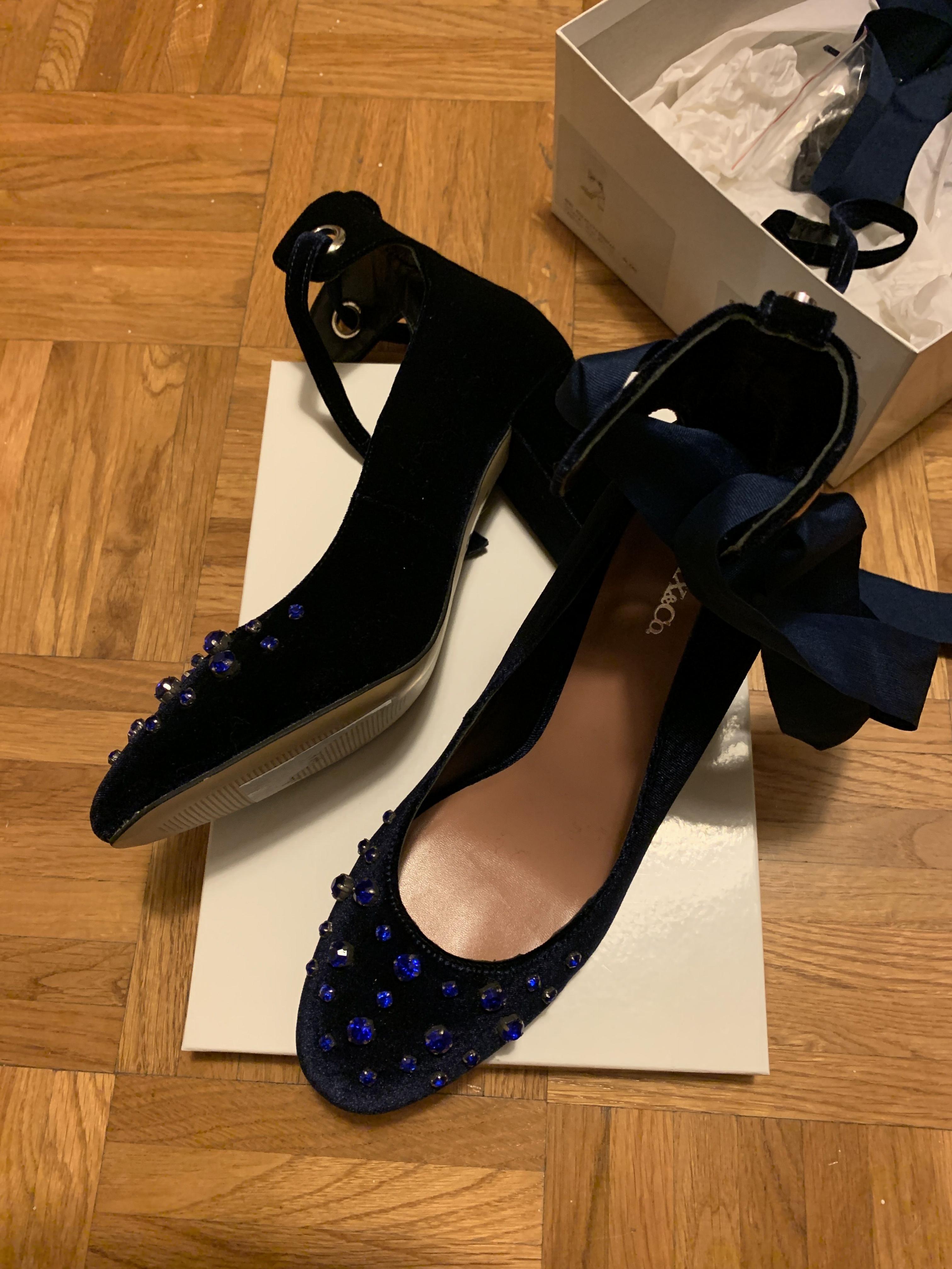 blue lace up pumps