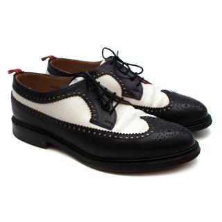 Brooks Brothers Black & White Leather Brogues