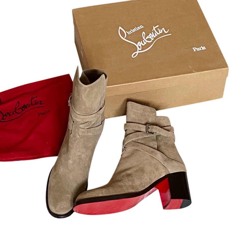 christian louboutin karistrap leather ankle boots