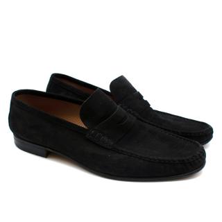 mens designer black loafers