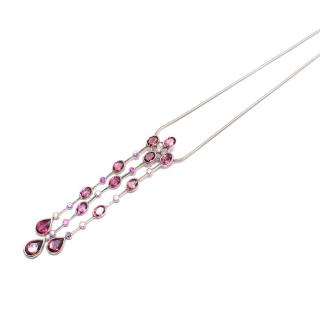 David Morris Pink Sapphire & Diamonds Platinum Pendant Necklace