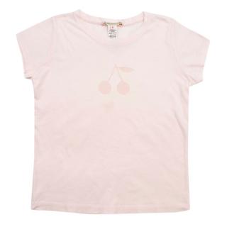 Bonpoint Pink Cotton Logo T-shirt 