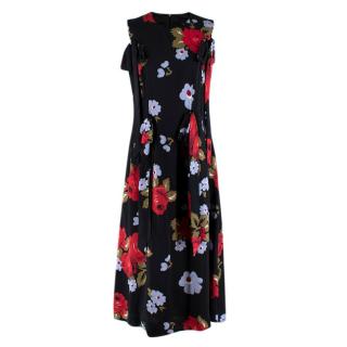 Simone Rocha Black Multi-coloured Floral Pattern Dress