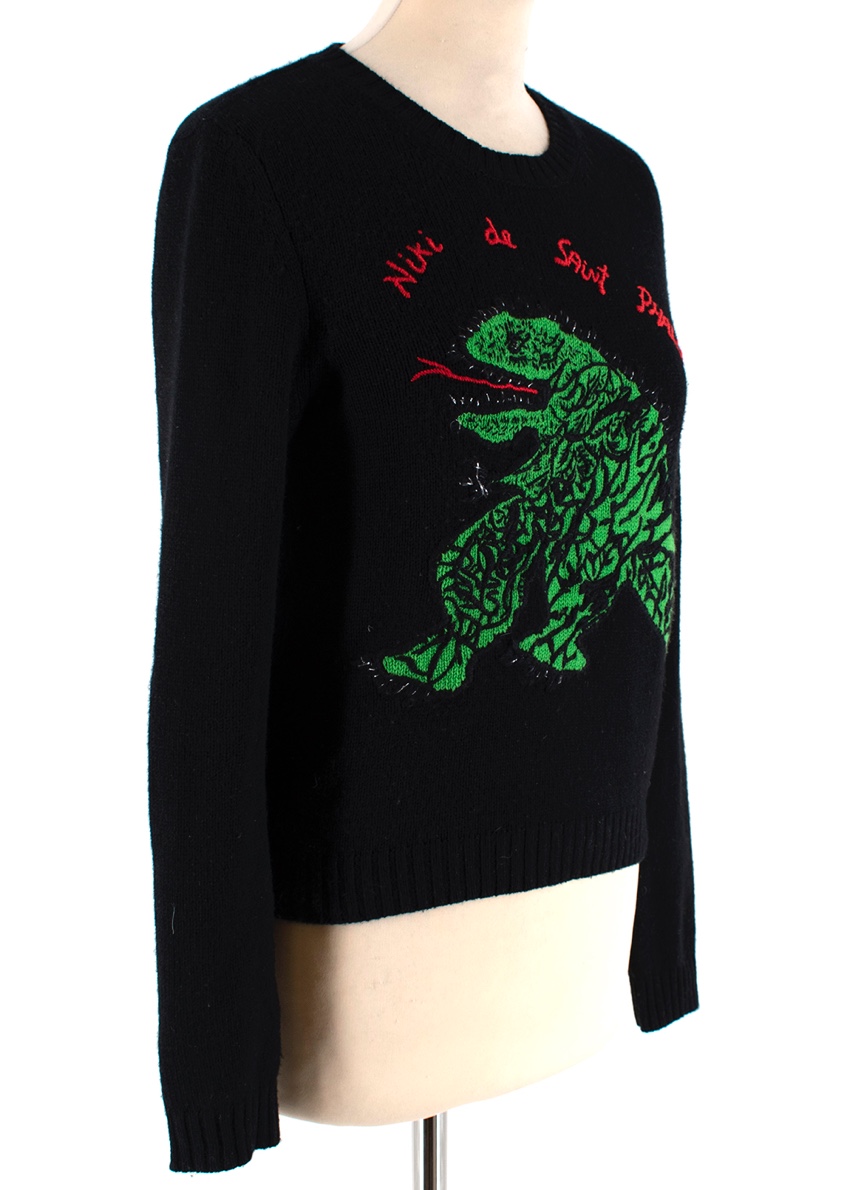 Christian Dior Black Cashmere Niki De  Saint  Phalle Sweater  