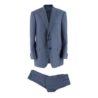 Pal Zileri Blue Pinstripe Single Breasted Suit