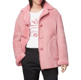 Burberry Pink Shearling/Suede Coat