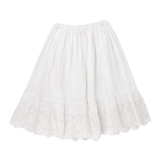 Bonpoint White Broderie Anglaise Skirt