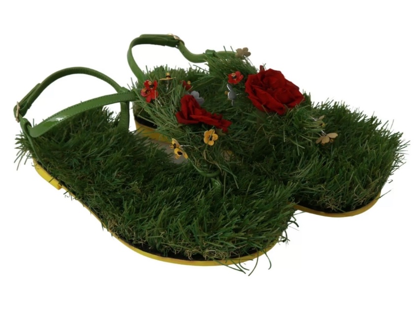 dolce and gabbana grass sandals