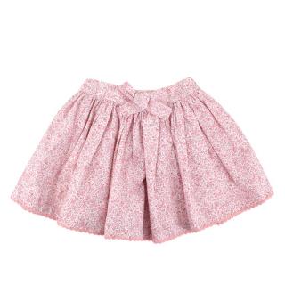 Confiture Pink Floral Cotton Ruffled Skirt