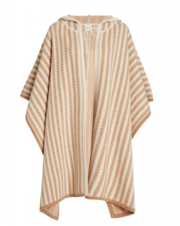 Madeleine Thompson Striped Wool-Blend Poncho
