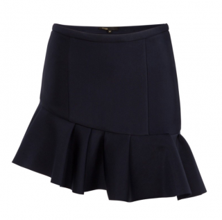 Maje Asymmetric Ruffle Mini Skirt