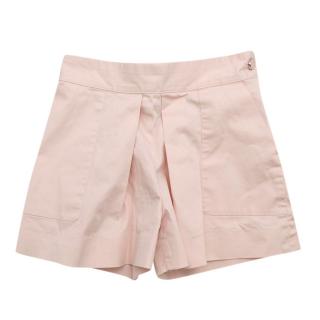 Bonpoint Pink Cotton Pleated Shorts
