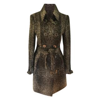 Burberry mixed wool trench style coat 