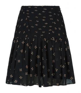 Maje Black Printed Jouet skirt 