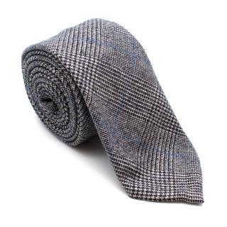 Hardy Amies Grey Wool Check Tie
