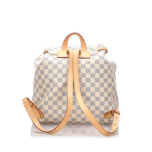 Louis Vuitton - Damier Azur Sperone Backpack - Cream / Blue Top