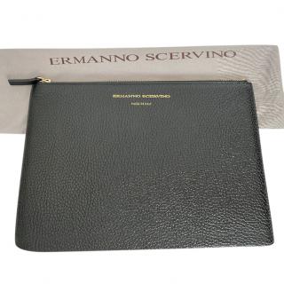Ermanno Scervino Black Leather Pouch