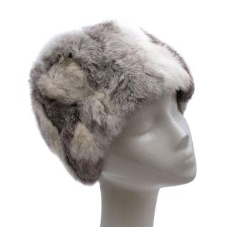 Casselini Fifth Avenue Grey Rabbit Fur Hat 