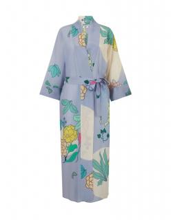 Bernadette Lilac Silk Peignor Robe 