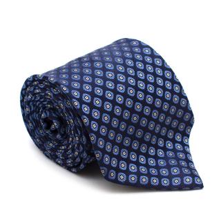 Stefano Ricci Green & Blue Print Silk Tie