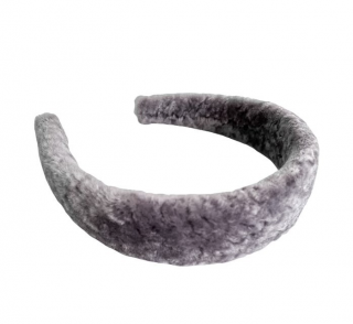 FurbySD Grey Astrakhan Fur Headband 