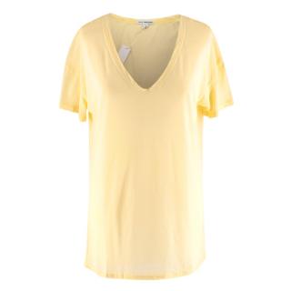 Standard James Perse Yellow Cotton V Neck T-shirt