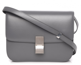 Celine Grey Calfskin Medium Box Bag