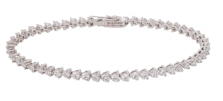 Bespoke White Gold Diamond Line Bracelet