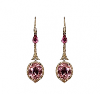 Annoushka Diamond & Pink Tourmaline Drop Earrings