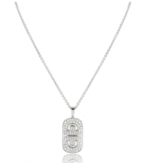Bvlgari White Gold Diamond Pendant Necklace