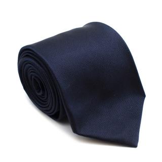 Hackett Navy Silk Logo Handmade Tie