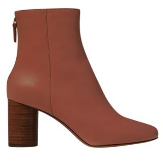 Sandro Sacha Tan Smooth Leather Ankle Boots