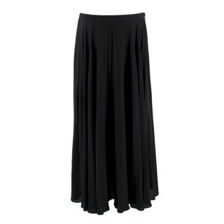 Valentino pleated silk-chiffon midi skirt